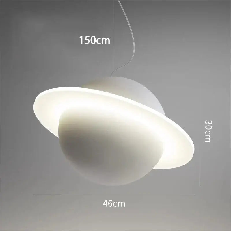 Modern white planetary led staircase chandelier living room pendant