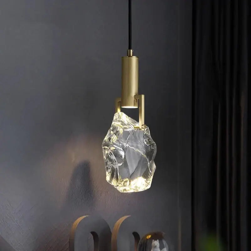Modern gold crystal led staircase chandeliers living room pendant light