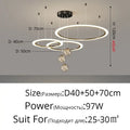 Modern black & white led star chandelier living room light