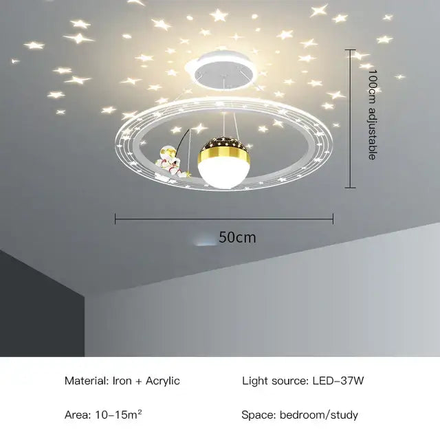 Pink & white decorbites led star chandelier bedroom cloud light