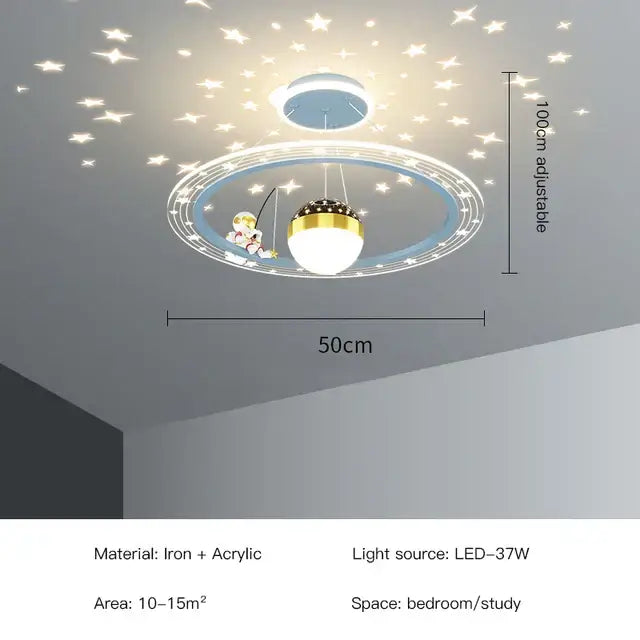 Pink & white decorbites led star chandelier bedroom cloud light