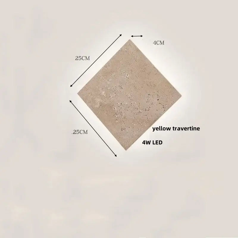 Modern beige stone wall lamp for living room warm textured sconce