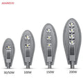 Gray ribbed three bulb led street light garden outdoor lamp