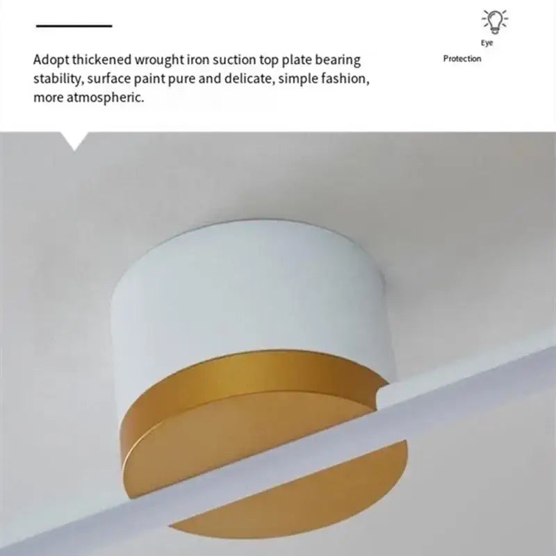 Modern white & gold led strip ceiling light bedroom