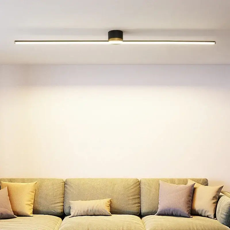 Modern white & gold led strip ceiling light bedroom