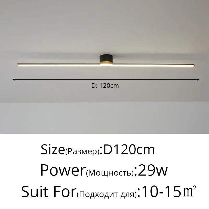Modern white & gold led strip ceiling light living room ambience