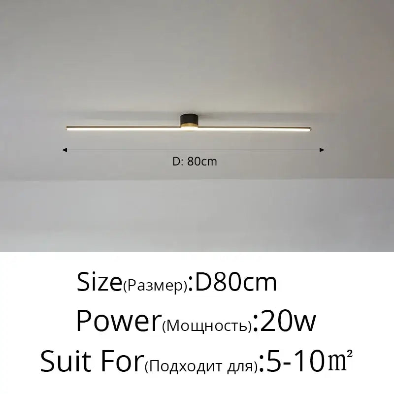 Modern white & gold led strip ceiling light living room ambience