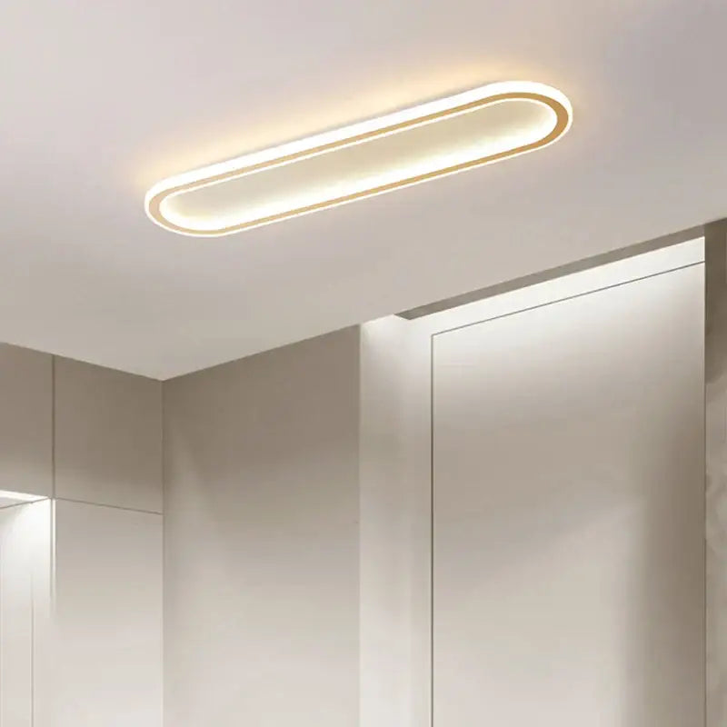 Modern oval black led strip ceiling lights for bedroom living room