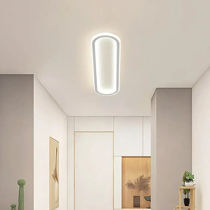 Modern oval black led strip ceiling lights for bedroom living room