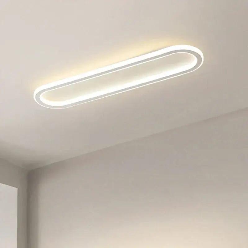 Modern oval black led strip ceiling lights for bedroom living room