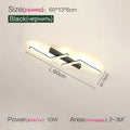 Modern black & white led strip ceiling lights corridor minimalist