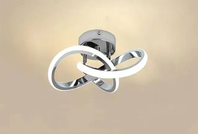 Modern gold & white led strip ceiling lights for living room