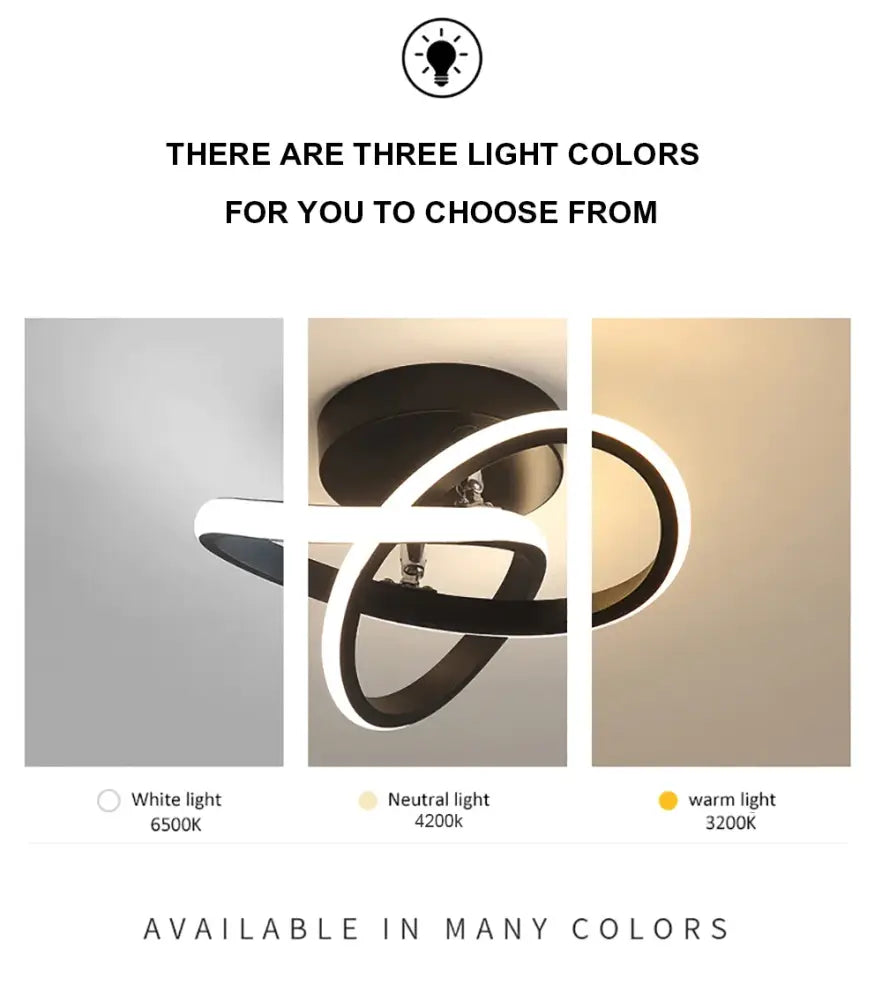 Modern gold & white led strip ceiling lights for living room