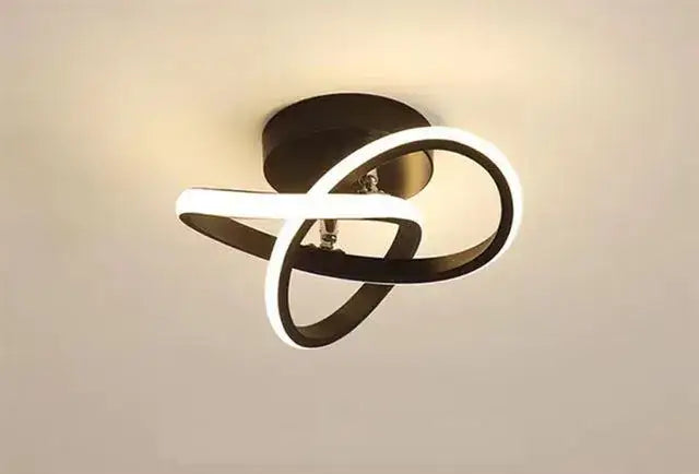 Modern gold & white led strip ceiling lights for living room