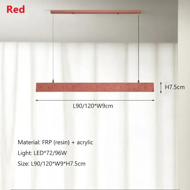 Modern off white strip chandelier pendant lights dining room