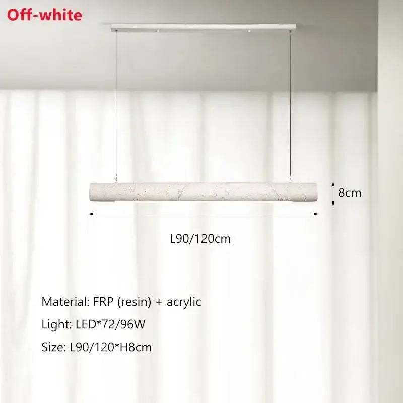 Modern off white strip chandelier pendant lights dining room