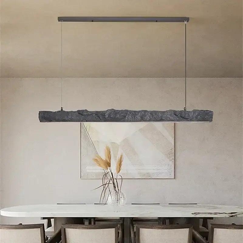 Modern off white strip chandelier pendant lights dining room