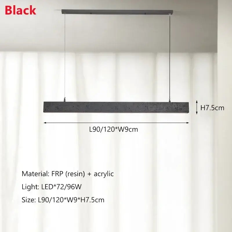 Modern off white strip chandelier pendant lights dining room