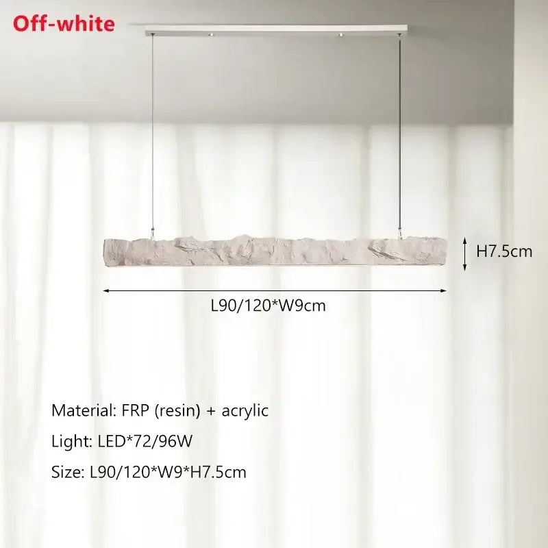 Modern off white strip chandelier pendant lights dining room