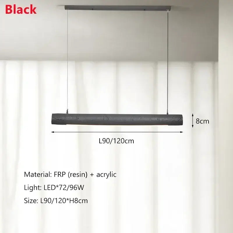 Modern off white strip chandelier pendant lights dining room