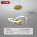 Modern black & gold led strip modern pendant light dining room