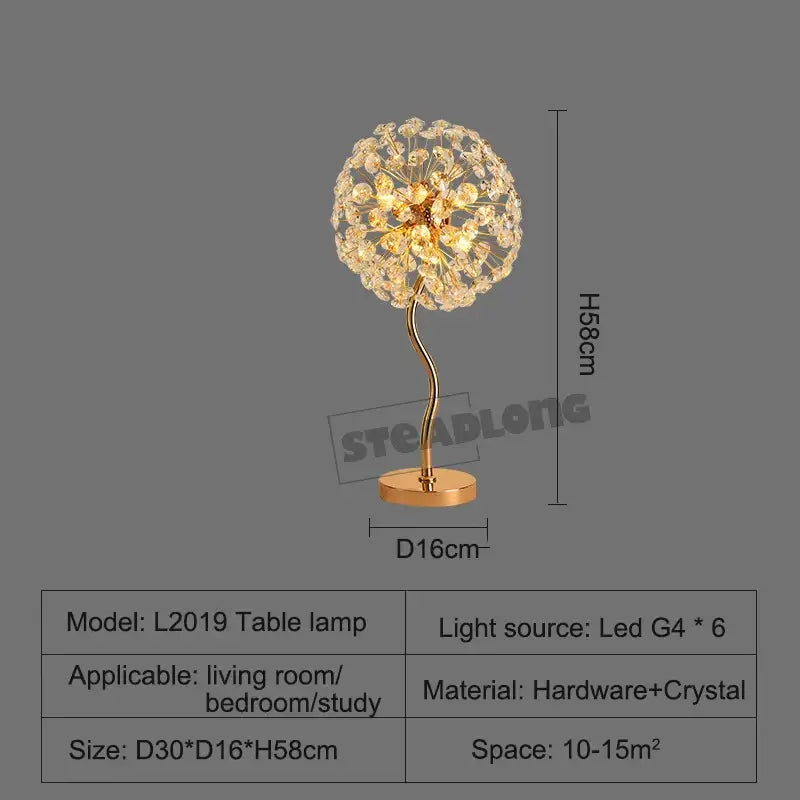Decorbites led sunflower crystal gold floor lamp for living room