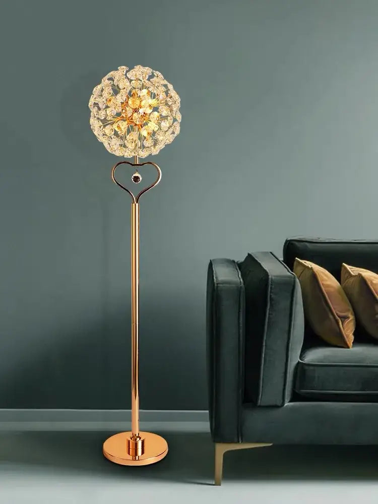 Decorbites led sunflower crystal gold floor lamp for living room
