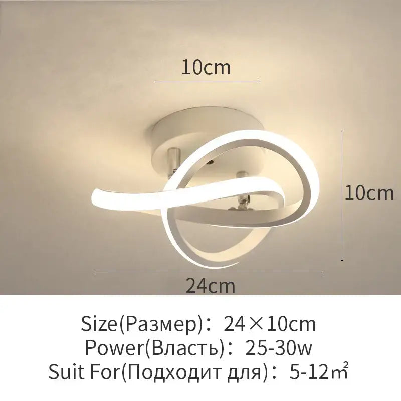 Modern black & white led surface mounted ceiling lights aisle