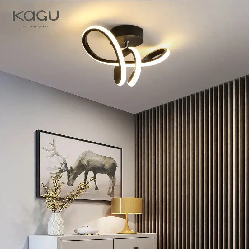 Modern black & white led surface mounted ceiling lights aisle
