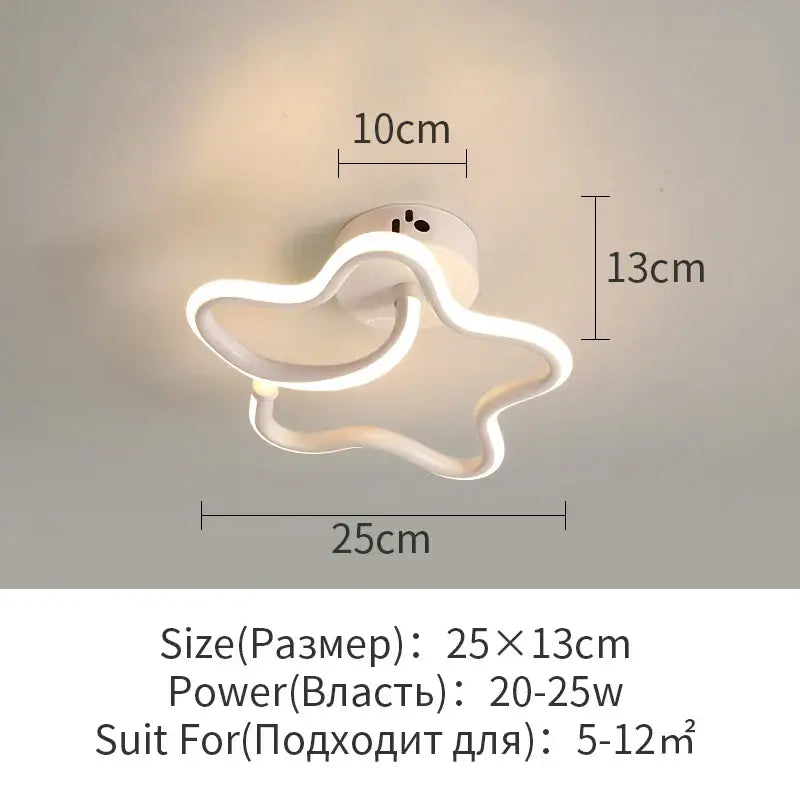 Modern black & white led surface mounted ceiling lights aisle