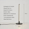 Minimalist white led table lamp bedroom eye protection desk light