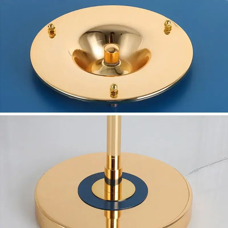 Postmodern blue & gold led table lamp bedroom reading light