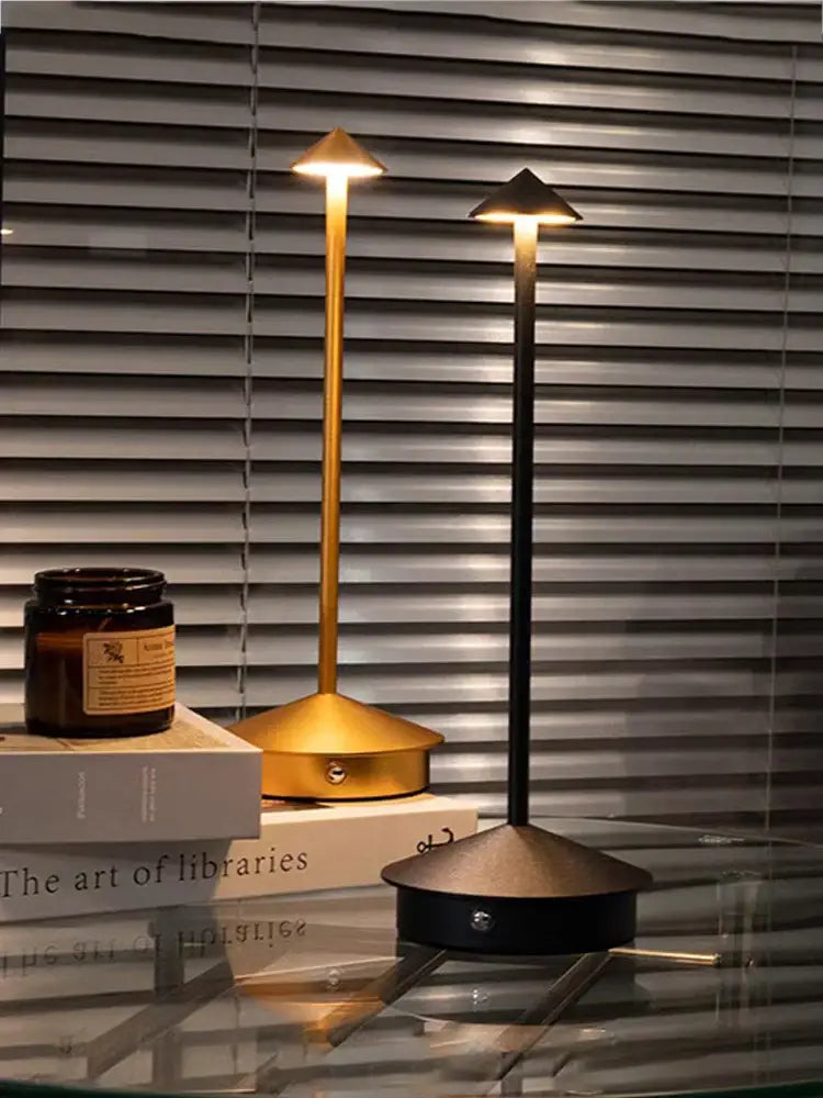 Minimalist metal led table lamp bedroom ambient night light