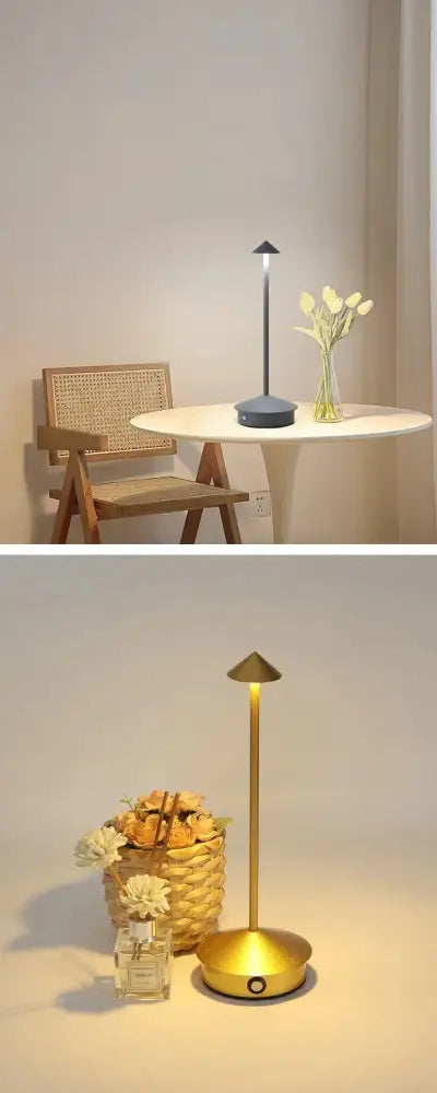 Minimalist metal led table lamp bedroom ambient night light