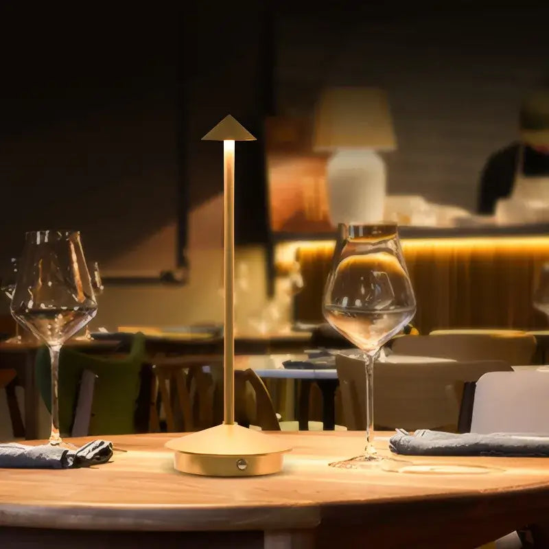 Minimalist metal led table lamp bedroom ambient night light