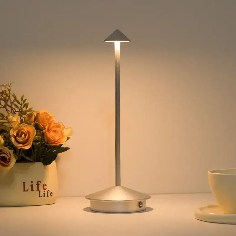 Minimalist metal led table lamp bedroom ambient night light