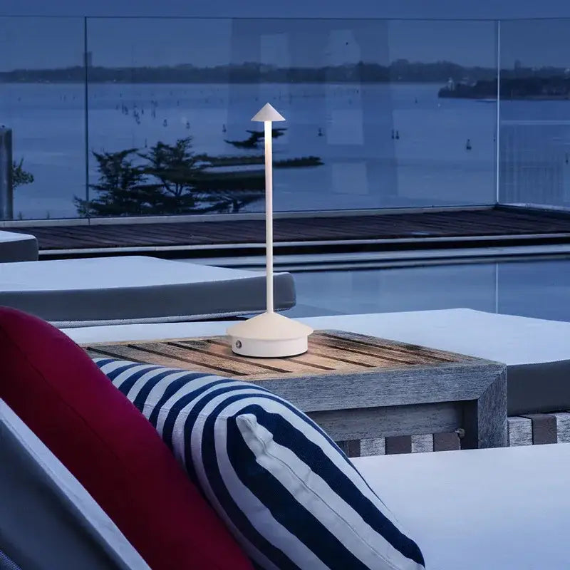Minimalist metal led table lamp bedroom ambient night light