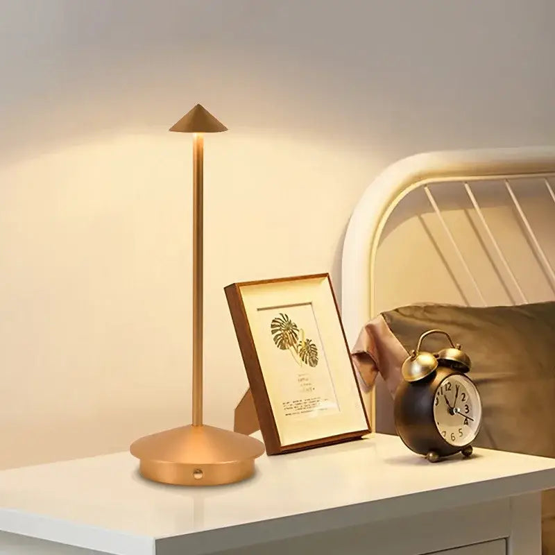 Minimalist metal led table lamp bedroom ambient night light