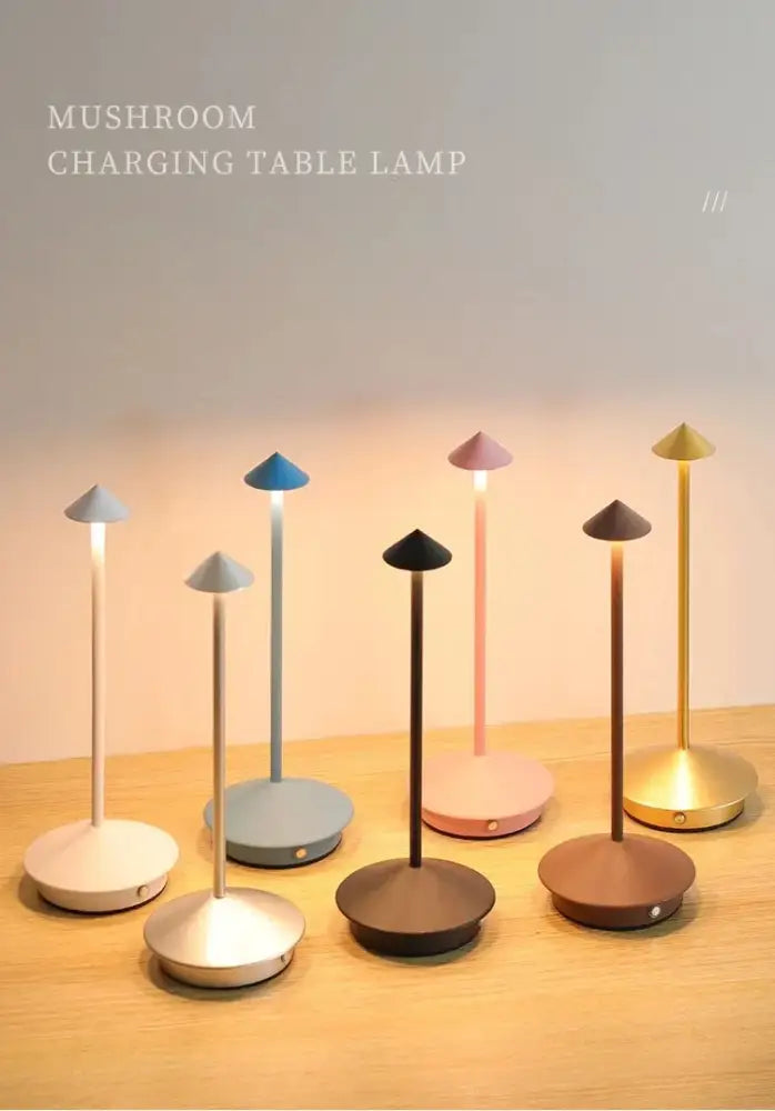 Minimalist metal led table lamp bedroom ambient night light
