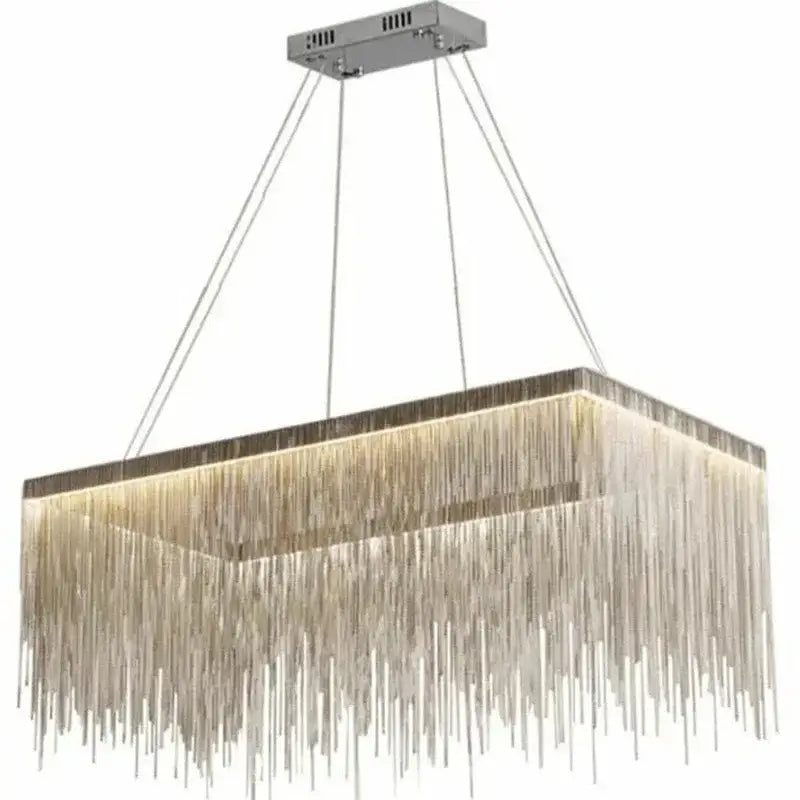 Modern gold decorbites led tassel chandelier dining room pendant light