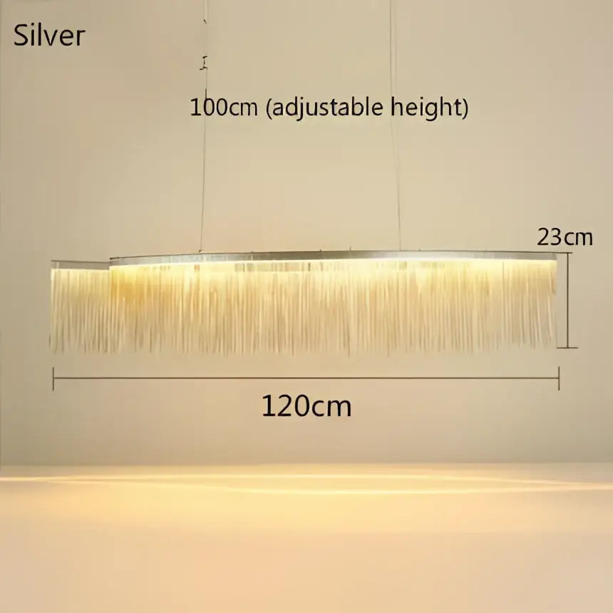 Modern gold decorbites led tassel chandelier dining room pendant light