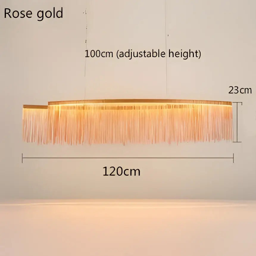 Modern gold decorbites led tassel chandelier dining room pendant light