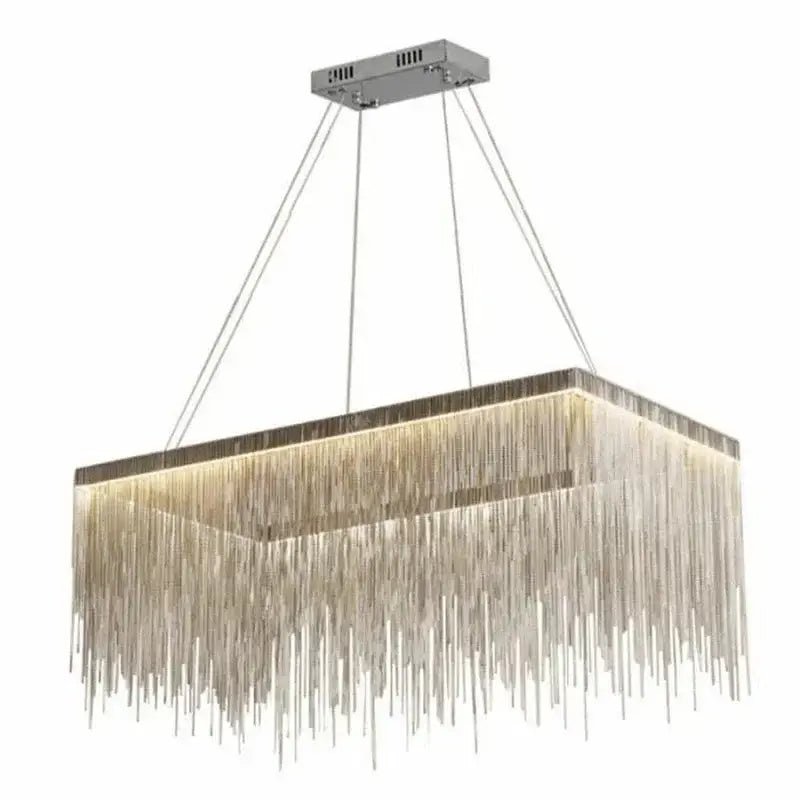 Modern gold decorbites led tassel chandelier dining room pendant light