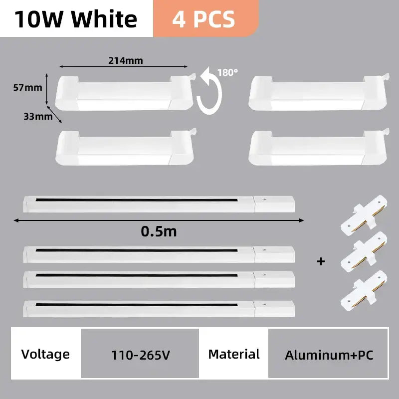 Modern black led track light set living room ceiling fixture
