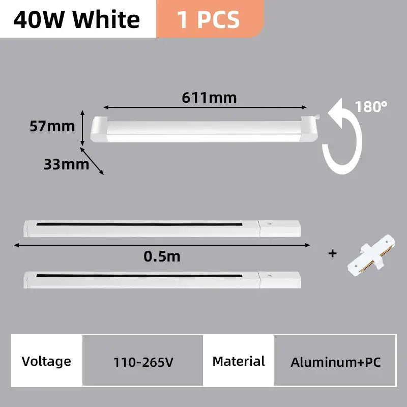 Modern black led track light set living room ceiling fixture