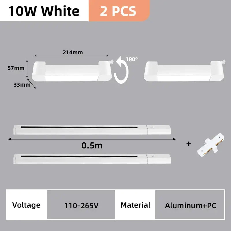 Modern black led track light set living room ceiling fixture