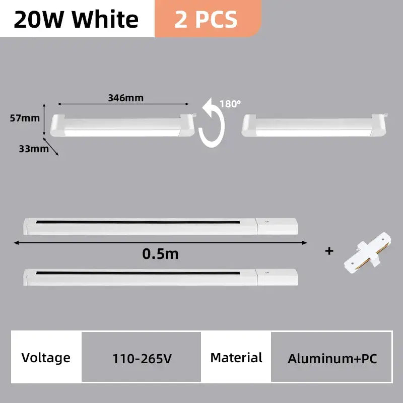 Modern black led track light set living room ceiling fixture