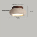 Modern travertine wood ceiling light set of 4 – dining room led