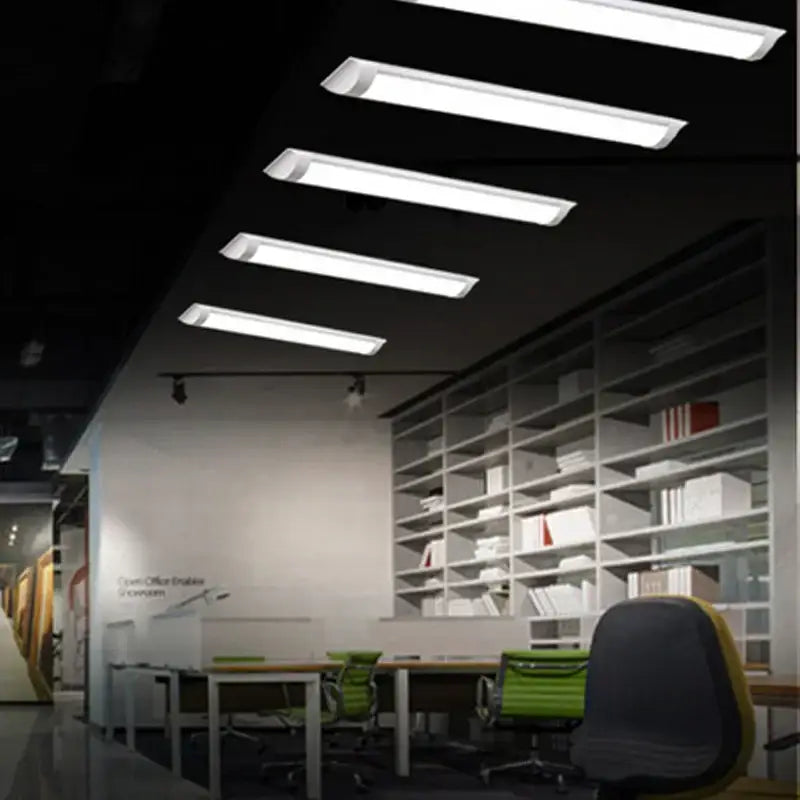 Modern white metallic batten tube – kitchen led ceiling lamp