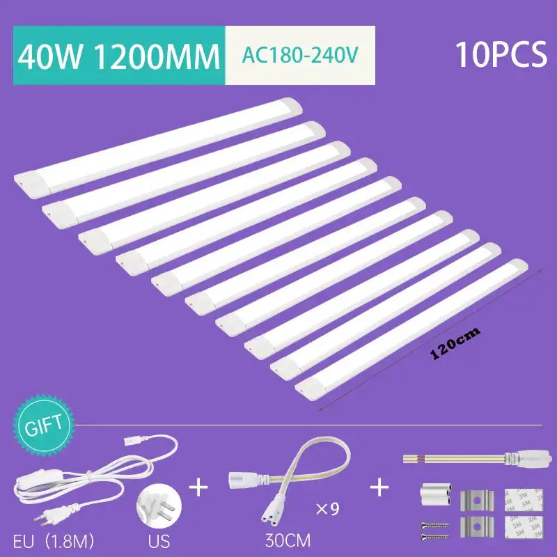 Modern white led tube fixture living room strip light